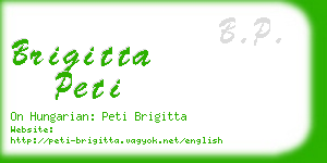 brigitta peti business card